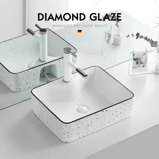 Meuble de salle de bain miroir de style gris et bleu meuble de salle de bain monté au sol