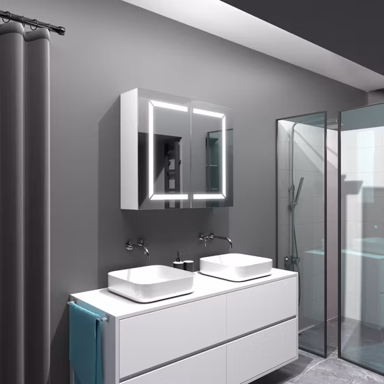 Vanité de salle de bain montée au sol de meubles de conception personnalisés en usine