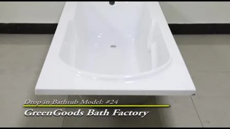 Greengoods Sanitary Ware Approuvé CE Acrylique Drop dans la baignoire pour adultes