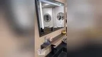Miroir de bain d'hôtel mural certifié sans cuivre spécial irrégulier à LED