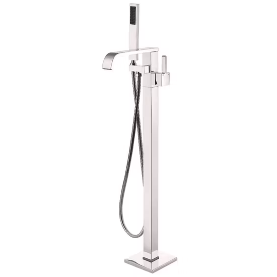 Azeta Sanitary Ware Salle de bains en laiton Robinet de baignoire autoportant monté au sol