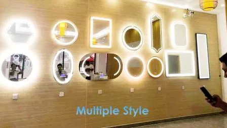 Miroir antibuée intelligent illuminé par LED de bain d'hôtel avec la lumière