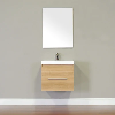 Armoire de salle de bain de la plus haute qualité couleur chêne meubles de salle de bain vanité de salle de bain suspendue